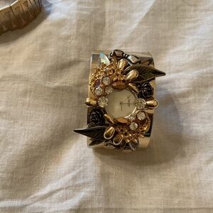 Bonetto Side clamp Gold and Silver Watch Bracelet